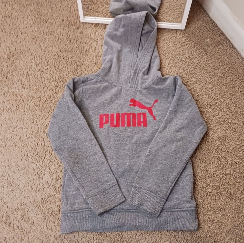 Grey Puma hoodie in boys size 7